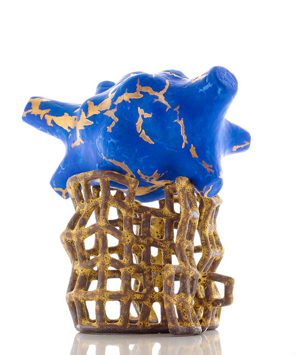 2016, multiple glazed high fired ceramic with 22 carat gold lustre, L290xW290xH320mm