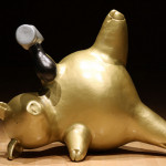 Stoneware, lacquer, 36 x 30 x 30in, 2010