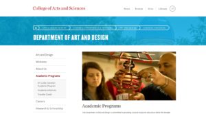 University of Dayton website screenshot