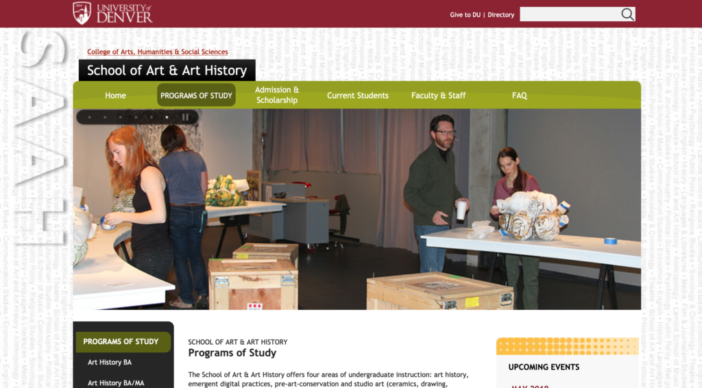 Visiting Teaching/Artist in Residence, Ceramics University of Denver
