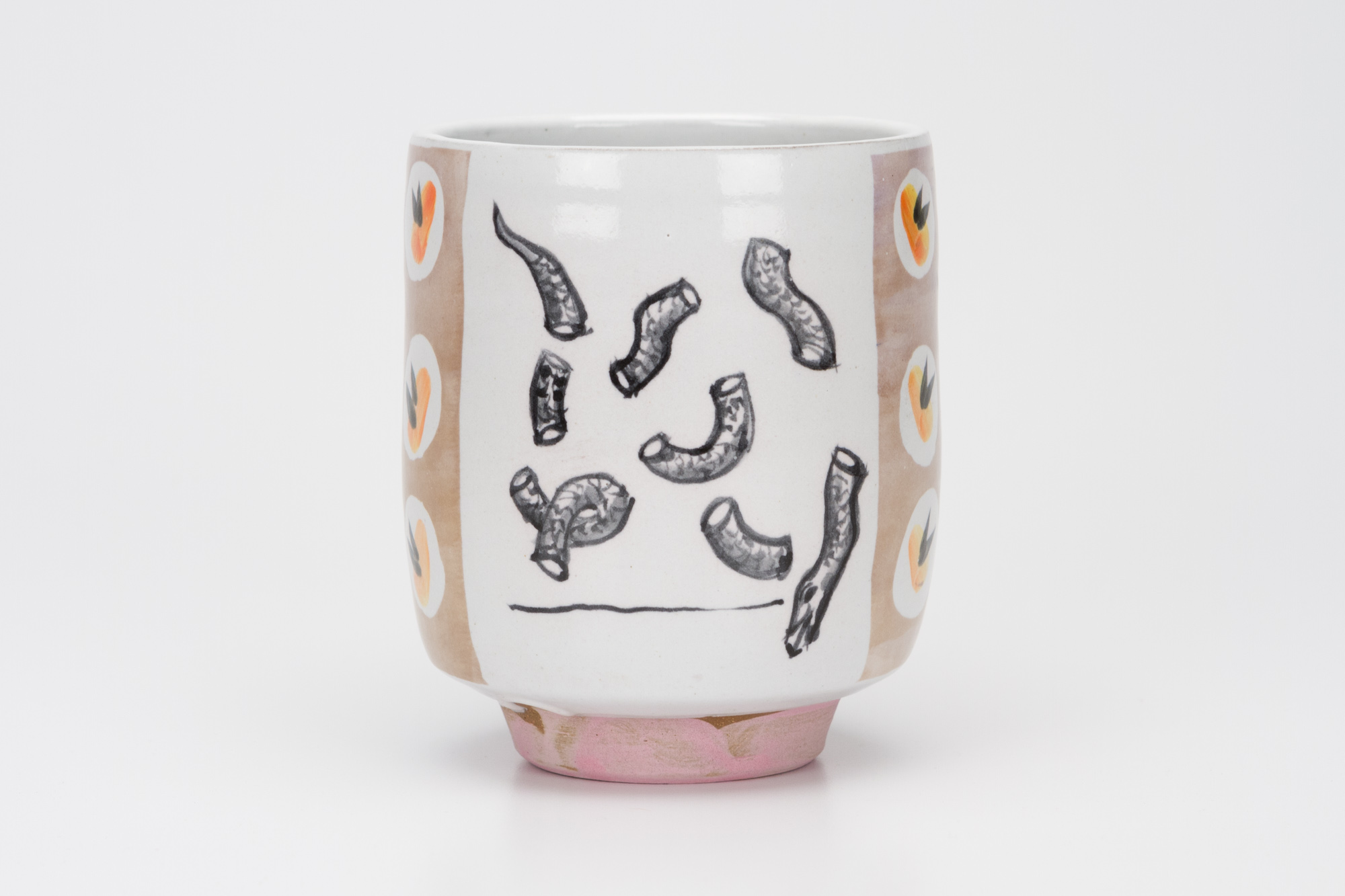 Tin glazed cone 6 stoneware with in-glaze decoration