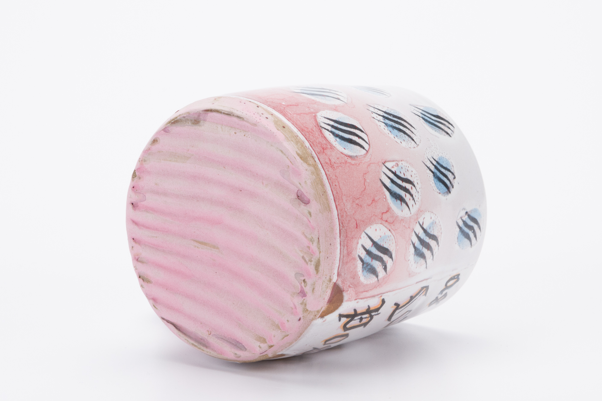 Tin glazed cone 6 stoneware with in-glaze decoration