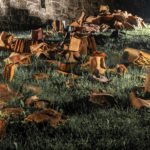 Cantacuzino Castle, Bușteni, Romania, 2018, wood- and electric-fired red earthenware, 960C, 1500 x 400 x 100 cm / 590 x 157 x 40 inches