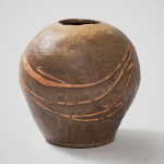 11.8”w x 25”h x 11.8”d (inch), Stoneware clay, ash glazes, wood fired cone 8, 2013